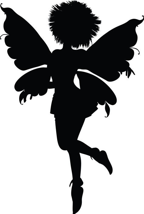 The graphics fairy is a resource for home decorators, graphics designers and crafters. Free Clipart of a black silhouetted fairy with spiked hair