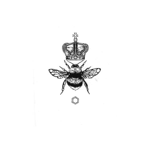 Emily Carter The Queen Bee Giclée Print A3 Queen Bee Tattoo Bee
