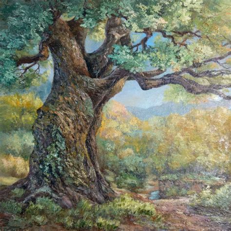Old Oak Tree Painting By Tamara Rozinskay Artmajeur
