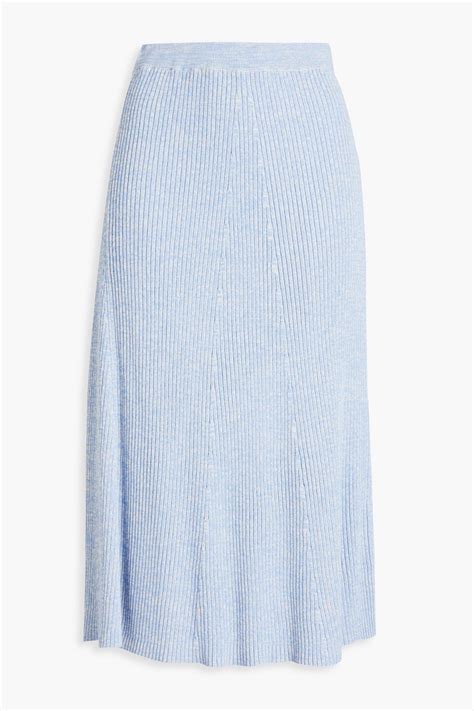 Buy Sams E Sams E Bonnie M Lange Ribbed Knit Midi Skirt Blue Xs