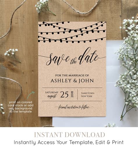 Save The Date Text Template
