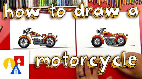 How To Draw A Motorcycle Youtube