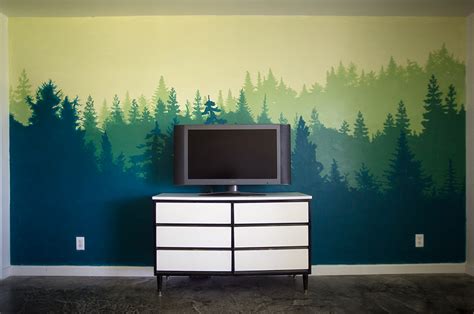 Forest Wall Mural Bedroom Makeover Little Lady Little City