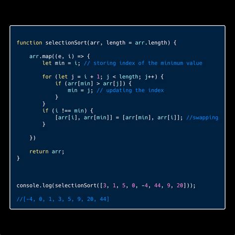 How To Implement Selection Sort Algorithm In Javascript Reactgo