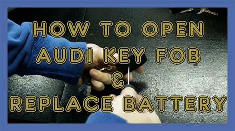 How to Open Audi Key Fob & Replace Battery - YouTube