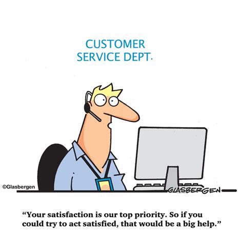 Customer Service Call Center Glasbergen Cartoon Service