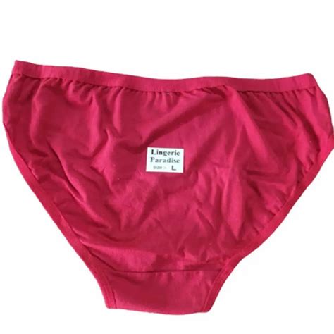 lingerie paradise plain premium lastic pink cotton panties size large at rs 42 piece in delhi