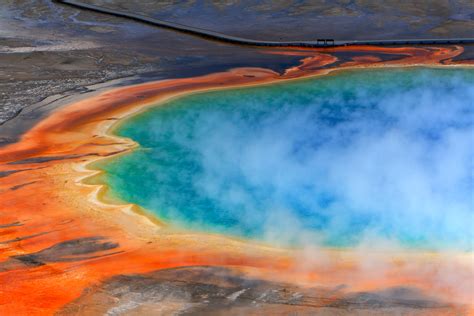 The Hot Springs Geysers And Grand Canyon Of Yellowstone National Park