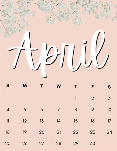 April 2021 Calendar 10 Free Printable Designs