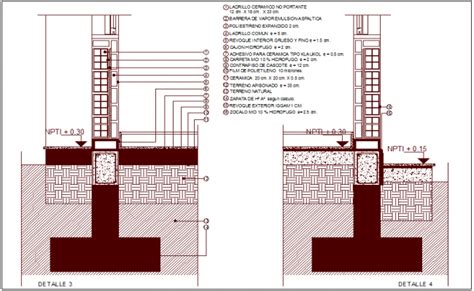 Construction View Of Brick And Concrete Dwg File