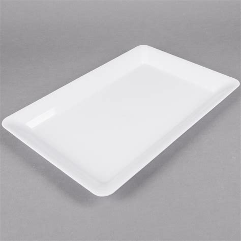 Fineline Platter Pleasers 3518 Wh 12 X 18 Plastic White Rectangular Tray
