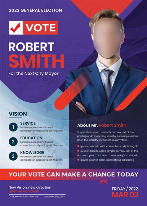political vote election campaign flyer template psd free download pikbest