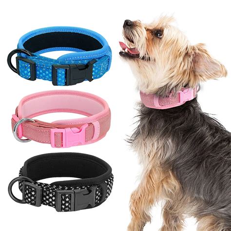 Small Dog Collar Nylon Bling Dog Collars For Big Dogs Padded Puppy Pet