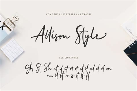 Download allison script font (1 styles). Allison Style - Font Duo By Saridezra | TheHungryJPEG.com
