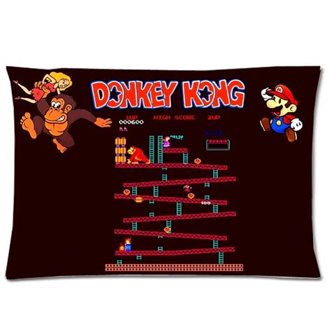 Donkey Kong Two Side Printed Pillowcase Custom Pillow Slip Rectangle