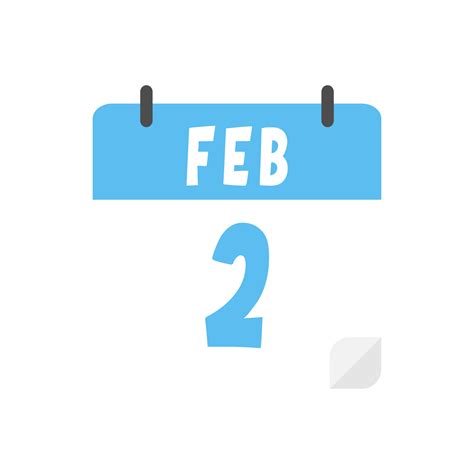 February 2nd Calendar Icon On Transparent Background 28079721 Png