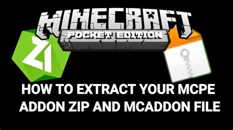 How To Extract Your Mcpe Zip And Mcaddon File Youtube