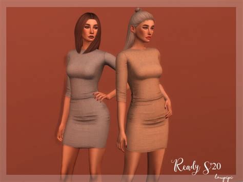 Knit Dress Dr350 By Laupipi At Tsr Sims 4 Updates