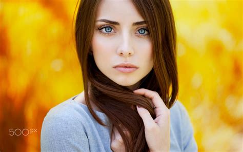 Wallpaper Face Women 500px Model Long Hair Yellow Black Hair Nose Person Skin Head