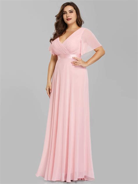 Ever Pretty Womens Plus Size Double V Neck Evening Party Maxi Dress 09890