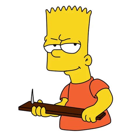 Bart Simpson With Spiked Club Sticker Mania