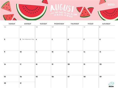 Maybe you would like to learn more about one of these? 2021 Foodie Printable Calendars for Moms - iMom | August ...