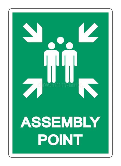 Assembly Point Symbol Sign Vector Illustration Isolated On White