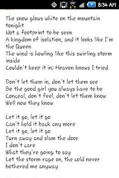 I won't shed anymore teardrops again. 1000+ images about Frozen on Pinterest | Let it go lyrics ...