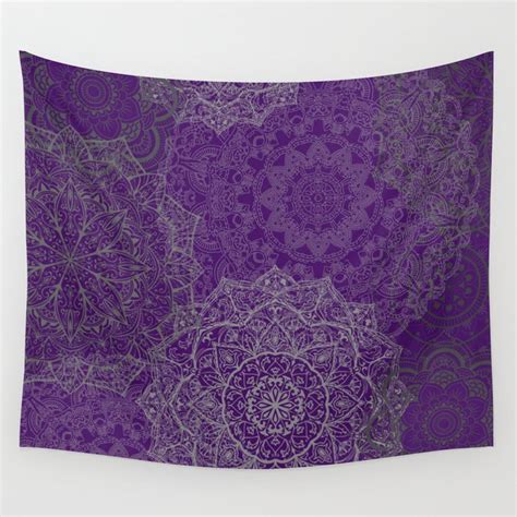 Purple Mandalas Wall Tapestry By Sacred Mandala Designs Society6