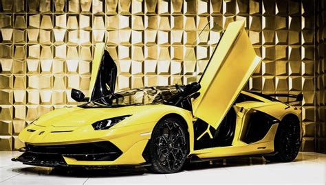 Yellow Lamborghini Aventador Svj Roadster For Sale Slaylebrity