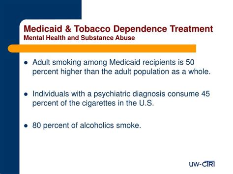 Ppt Medicaid And Tobacco Dependence Treatment Mental Health And Substance Abuse Powerpoint