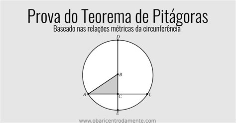 Prova Do Teorema De Pitágoras Baseado Nas Relações Métricas Da