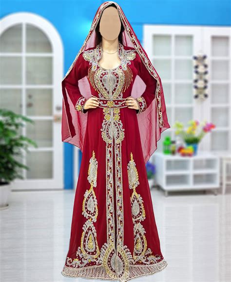 wedding abaya long maxi formal beaded dubai kaftan for women