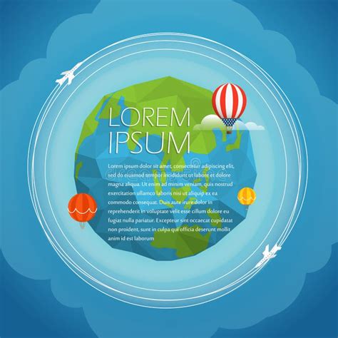 Earth Vector Illustration Template For Text Stock Vector