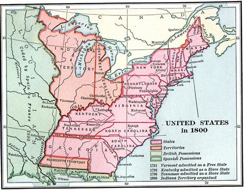 Map Of United States 1800 Direct Map