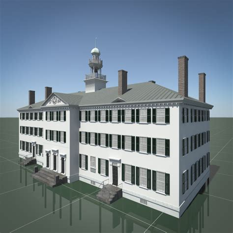 Dartmouth Hall 3d Model Cooper Thomas