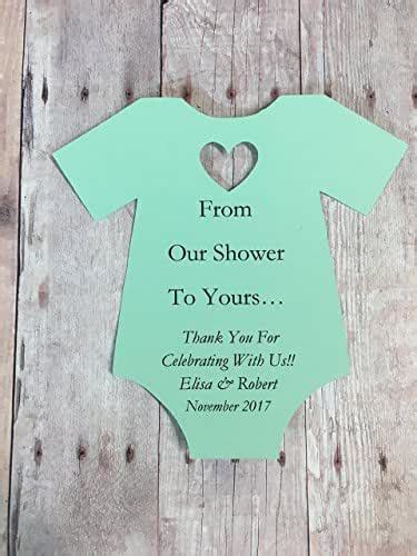 Whether you want to keep the card short and sweet or thank you for your incredibly generous gift. Amazon.com: From our shower to yours ~ Baby Onesie Gift Tags ~ Baby Shower Tags ~ 10 tags ...