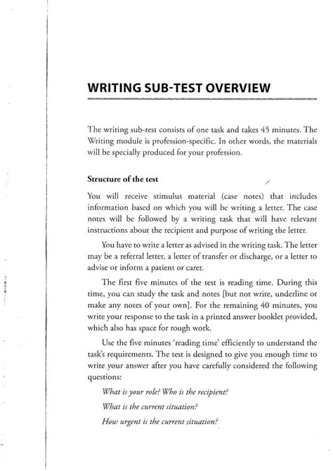 Oet Writing Practice Test Nurseinfo