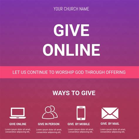 Copy Of Church Giving Flyer Postermywall