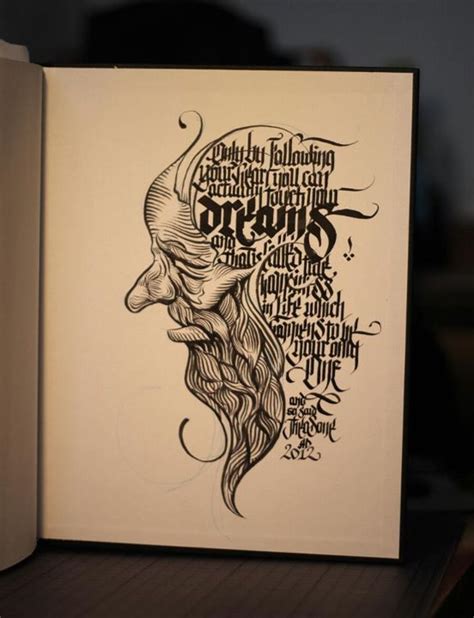 Typography Calligraphy Drawing By Theosone Calligraphy Types