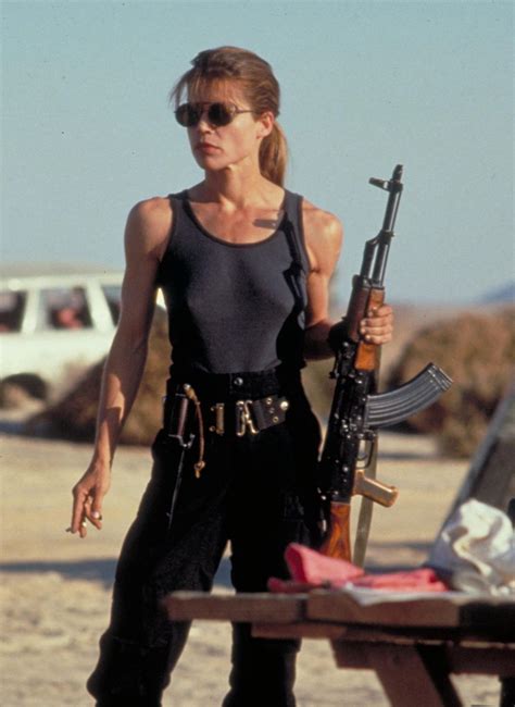 Linda Hamilton As Sarah Connor In Terminator 2 1991 Linda Hamilton