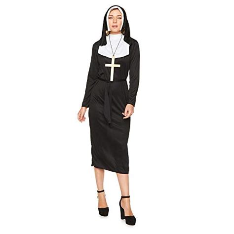 Women S Sexy Nun Costume For Halloween Party Accessory Large Black A Fantasia Inc