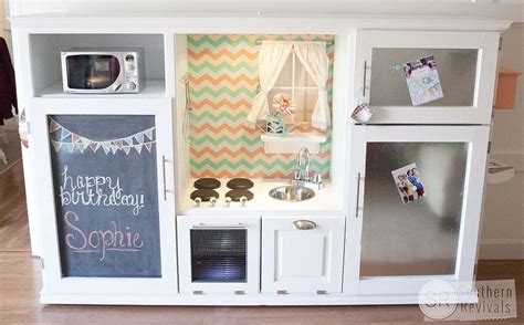 Repurposed Entertainment Center Turned Play Kitchen Diy Play Kitchen