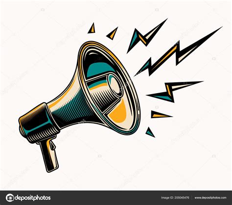 Hand Drawn Megaphone Icon Vector Illustration Stock Vector Image By