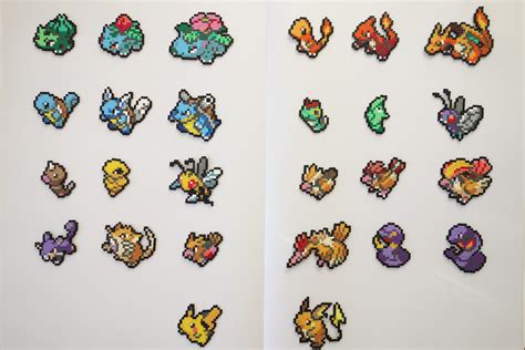Pokemon Pixel Art Keychains Pins Or Magnets Pokedex 1 26 Etsy