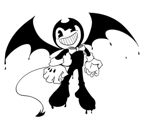 Pencil drawing, great for coloring. What do you think the New Bendy with Demon Wings | Bendy ...