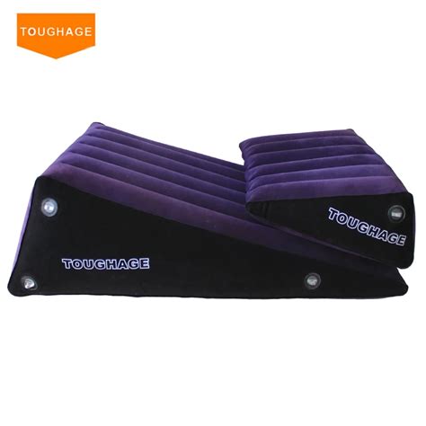 Toughage Inflatable Sex Pillow Sex Sofa 2 Pcs Wedge Triangle Pad