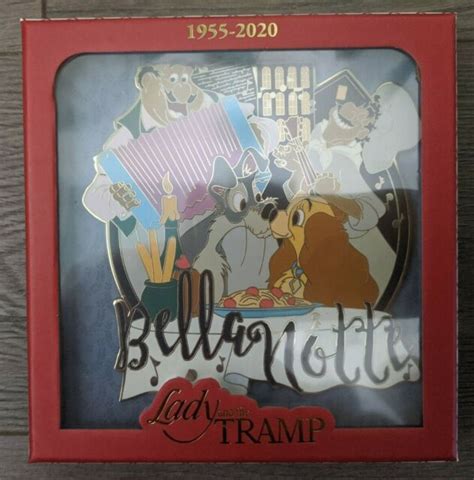 Disney Lady And The Tramp Bella Notte Jumbo Pin Le 2000 Limited Edition
