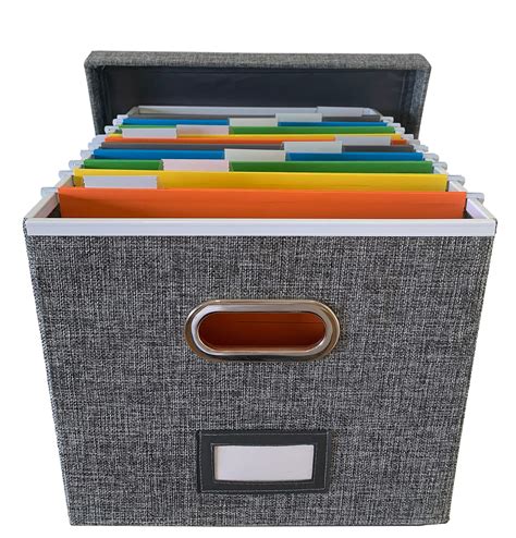 Superjare Updated File Box For Hanging Files Set Of 2 Storage Office