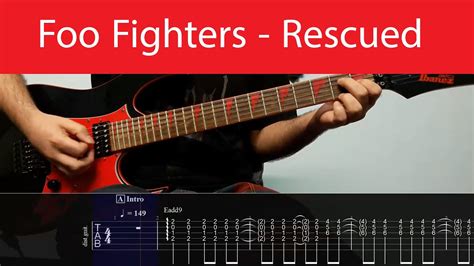 Foo Fighters Rescued Guitar Cover With Tabs Standard Youtube